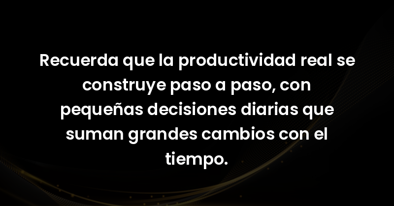 recuerda que la productividad 85